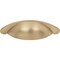 Jeffrey Alexander 3" Center-to-Center Satin Bronze Lyon Cabinet Cup Pull 8233SBZ - alternate 3